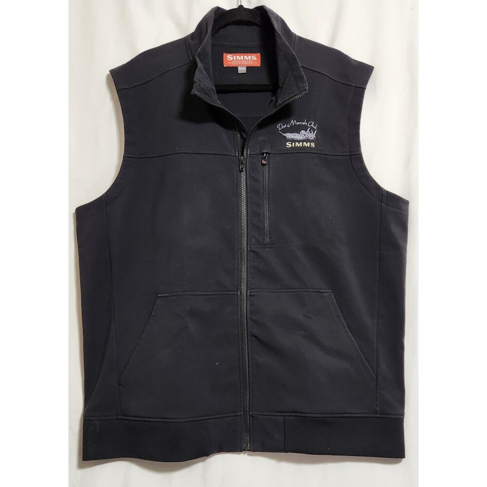 Simms Fishing Products Rogue Vest Black‎ Jacket Men's Size XXL Embroidered Logo